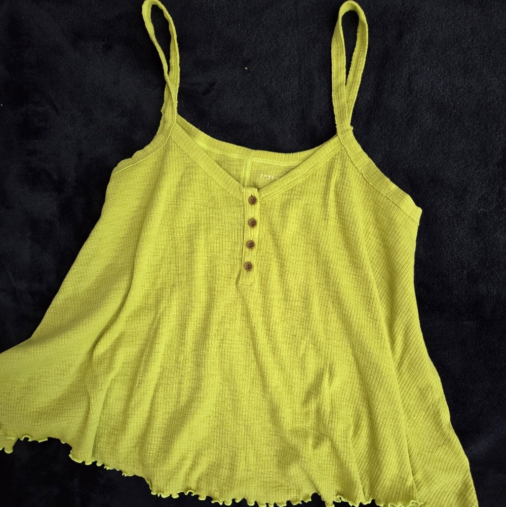 NWOT AMERICAN EAGLE Olive Green Sleeveless Top, SIZE S - Picture 2 of 5